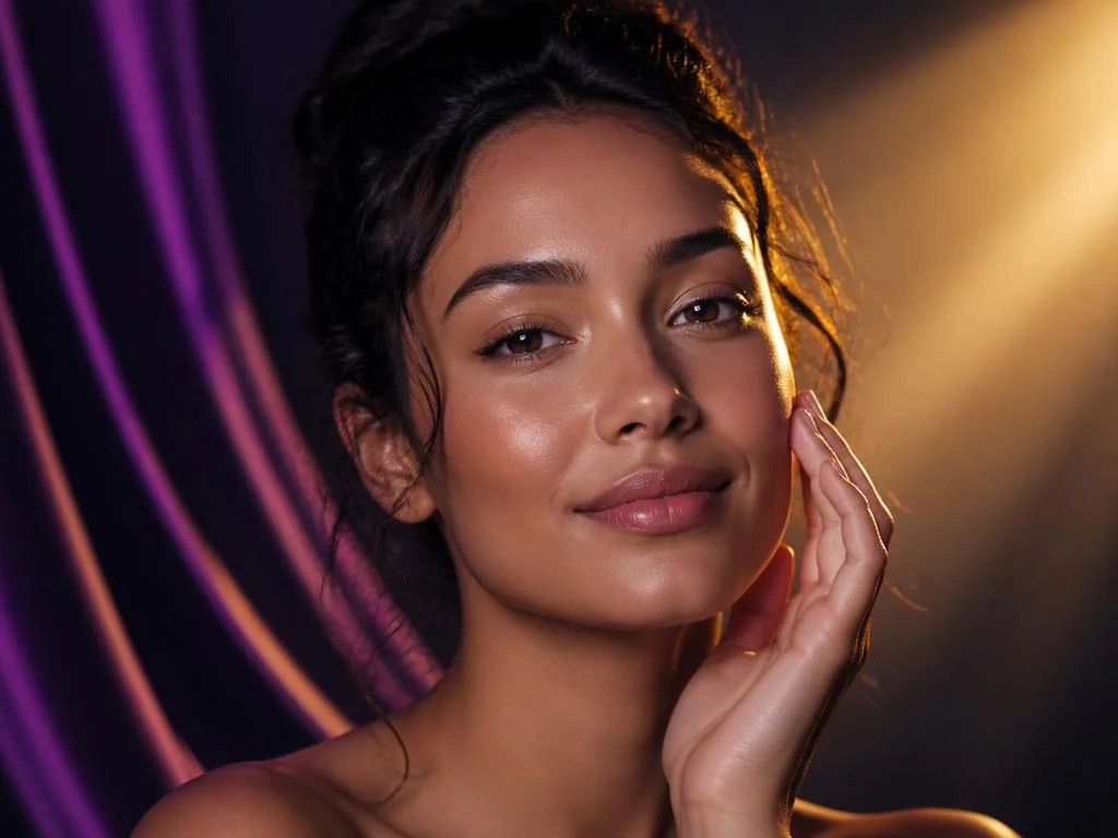 Woman with radiant, healthy skin and a confident smile